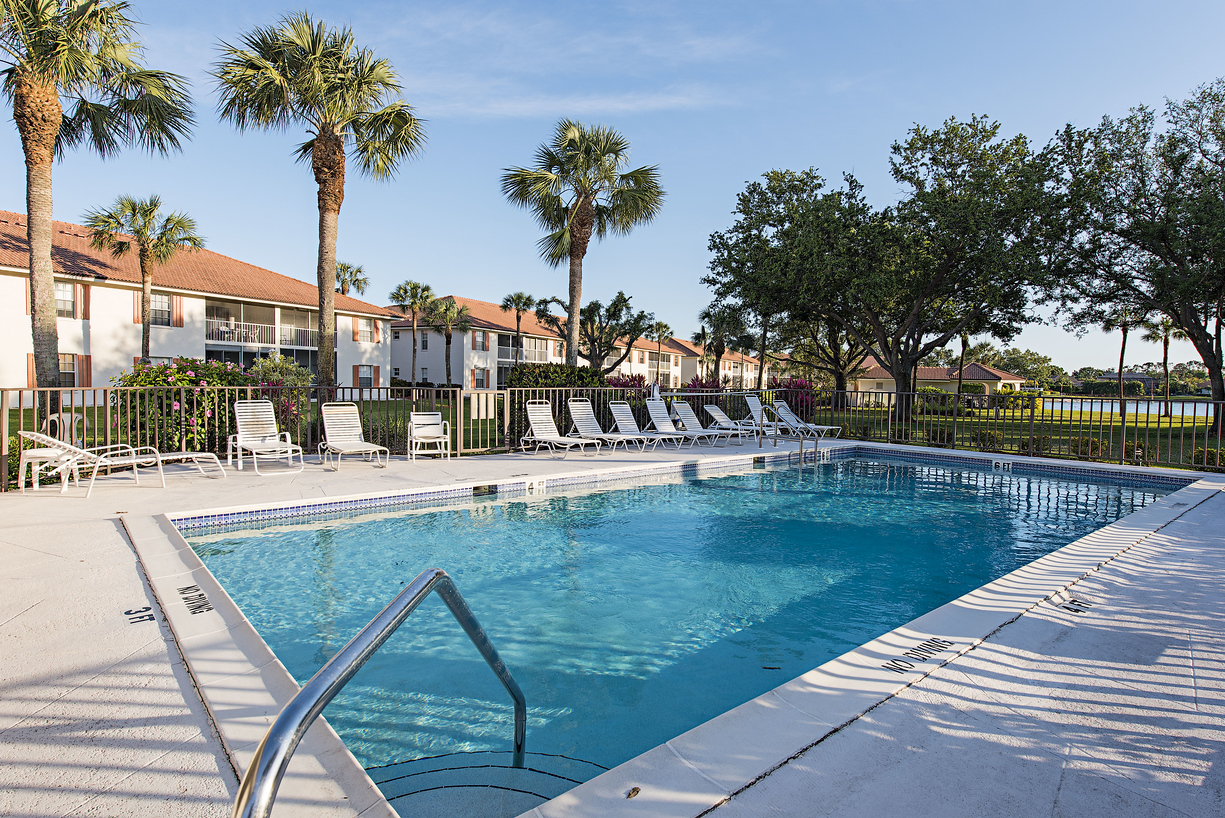 Outdoor pool in Berkshire Lakes in Naples, Florida